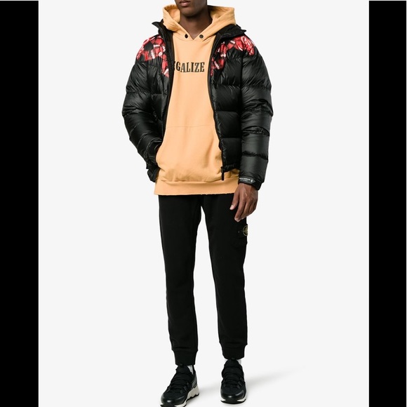 EUC Men’s Medium Marcelo Burlon County Of Milan Hooded Snake Print Down Jacket - Picture 5 of 16